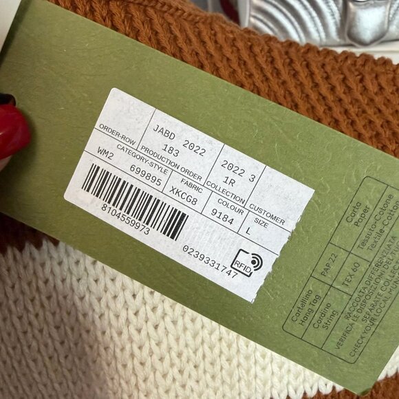 Gucci Stripe Logo Knitted Vest Large Creme & Brown - Picture 3 of 3